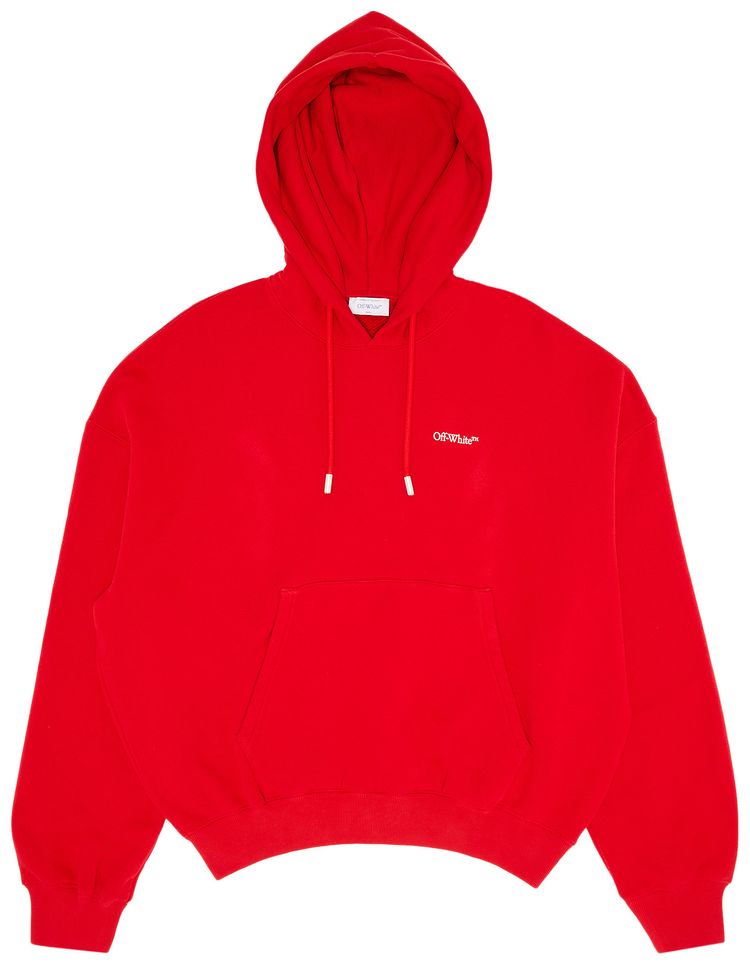 Off White 3D Logo Over Hoodie High Risk Red