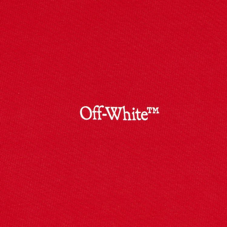 Off White 3D Logo Over Hoodie High Risk Red