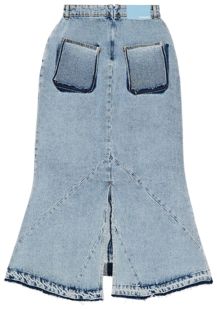 3PARADIS Long Skirt Washed Blue