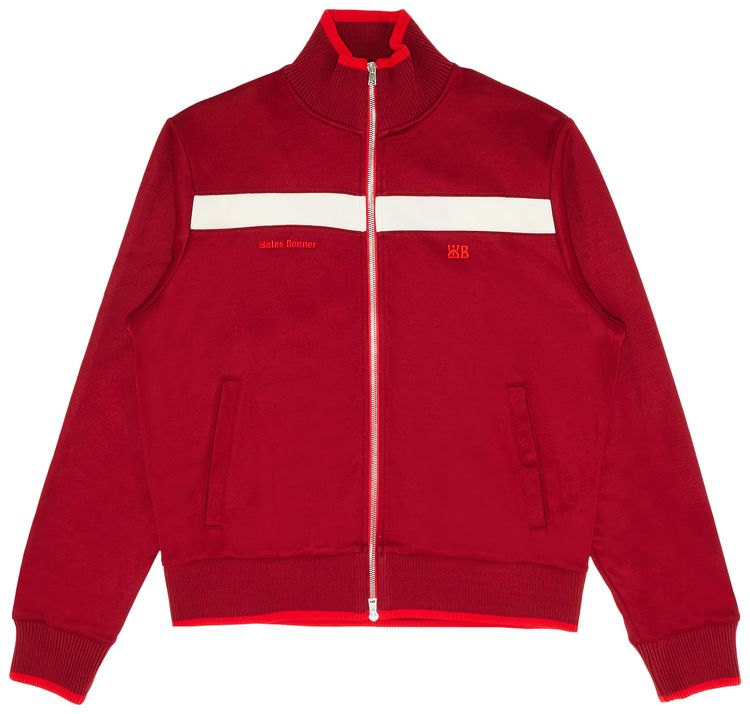 Wales Bonner Essence Track Top Burgundy Red
