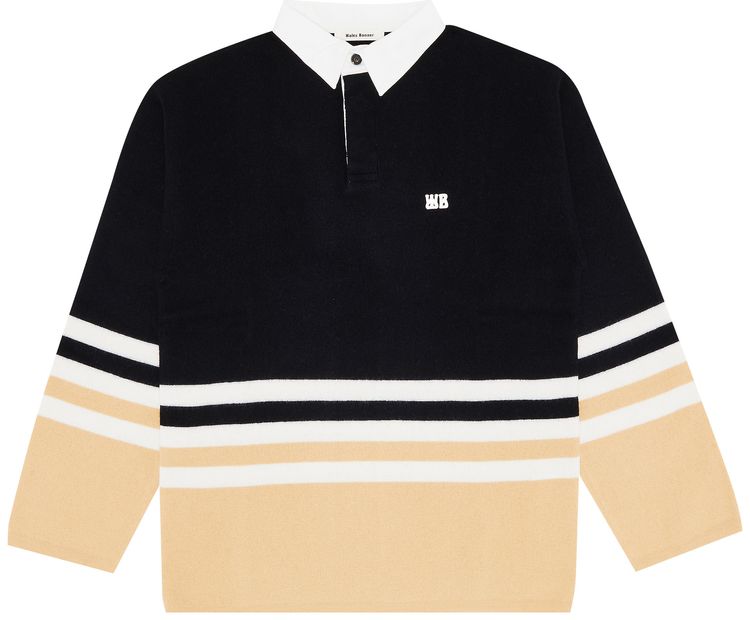 Wales Bonner Cypher Polo NavyMulticolor
