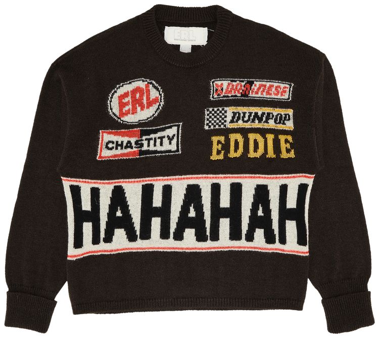 ERL Hahahah Wool Mohair Sweater Black