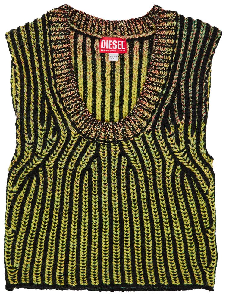 Diesel M Orkidea Knitted Top Bottle Green