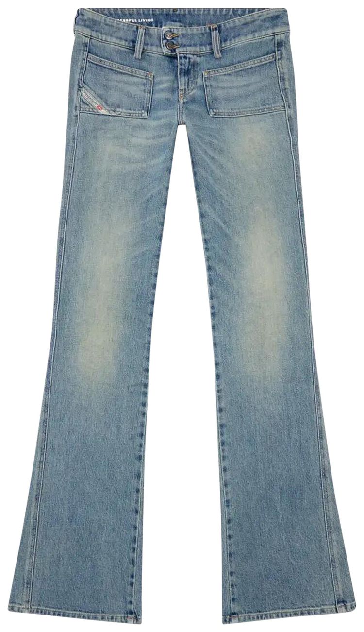Diesel D Hush Low Rise Slim Flared Jeans Blue