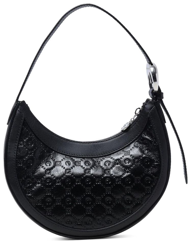 Marine Serre Embossed Leather Eclips Mini Bag Black