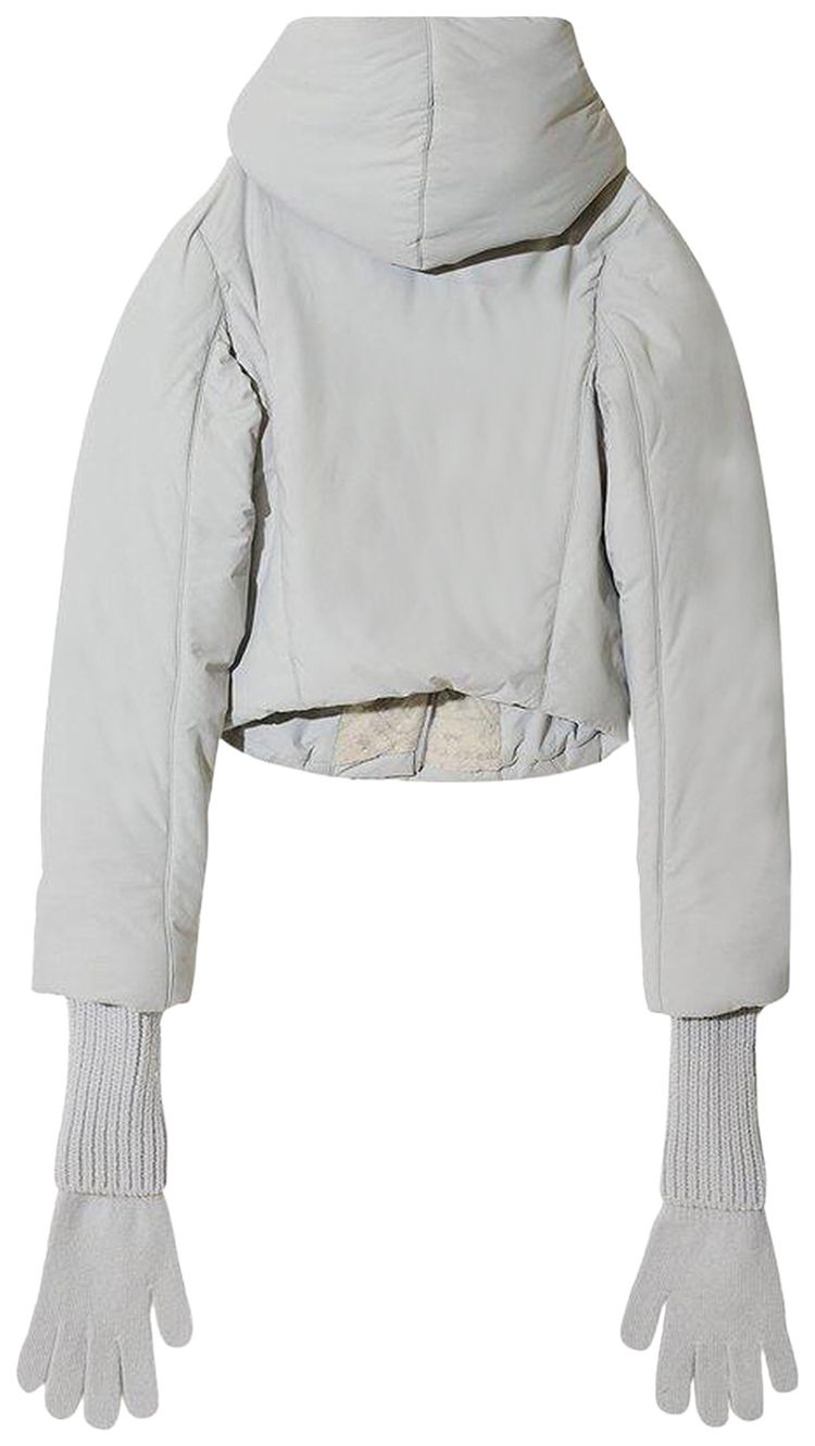 Hyein Seo Padded Crop Jacket With Gloves French Grey