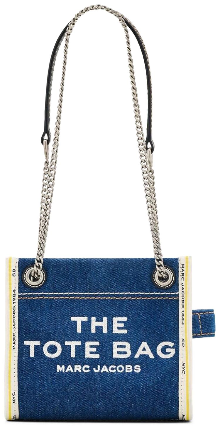Marc Jacobs The Denim Chain Tote Bag Dark Wash