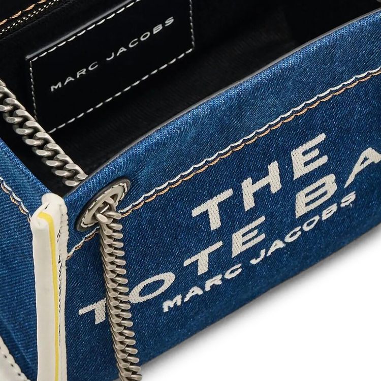 Marc Jacobs The Denim Chain Tote Bag Dark Wash