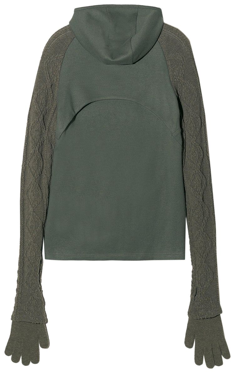 Hyein Seo Techwool Hoodie With Gloves Khaki