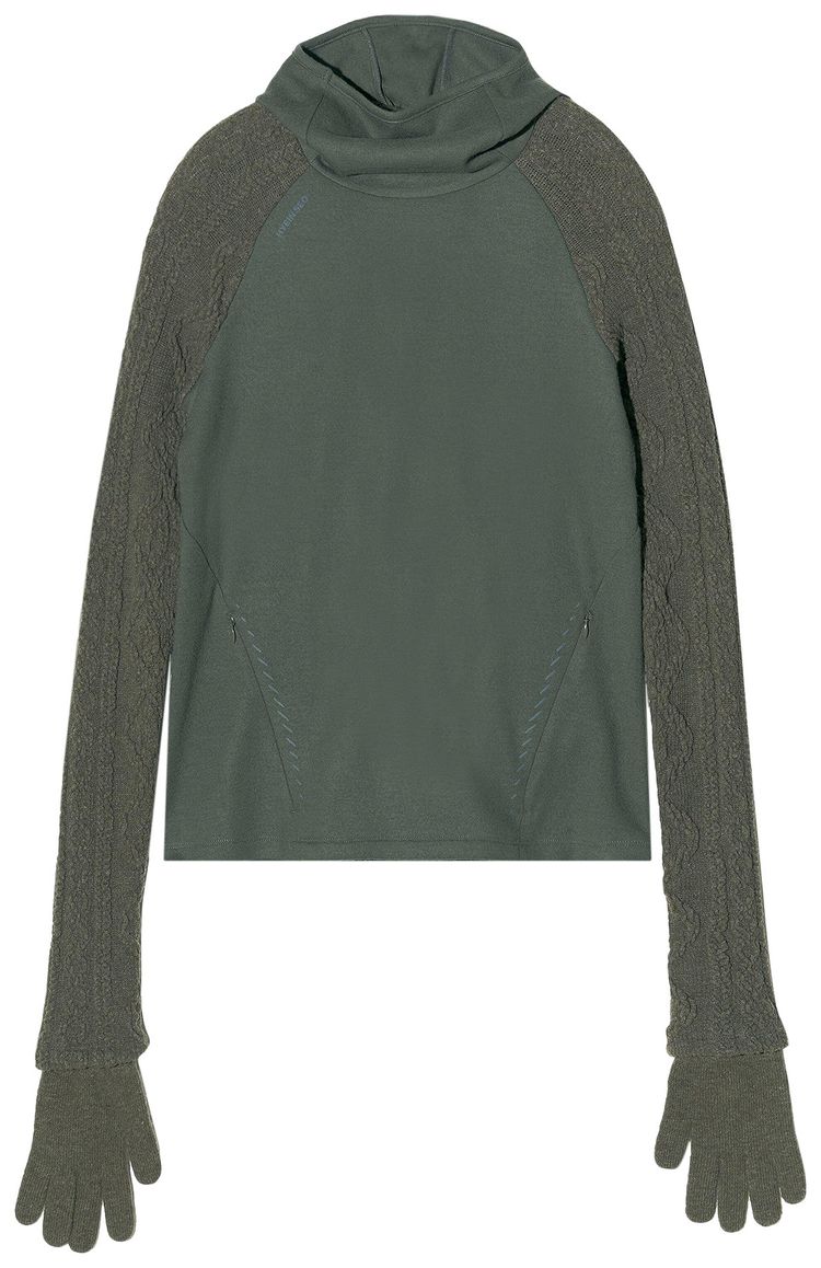 Hyein Seo Techwool Hoodie With Gloves Khaki