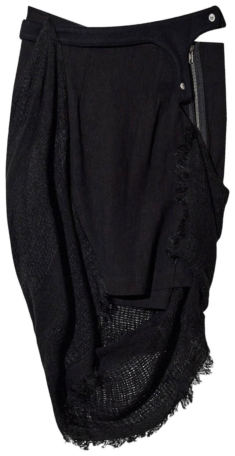 Hyein Seo Fringed Skirt Black