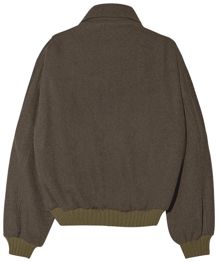 Hyein Seo Wool Bomber Jacket Khaki