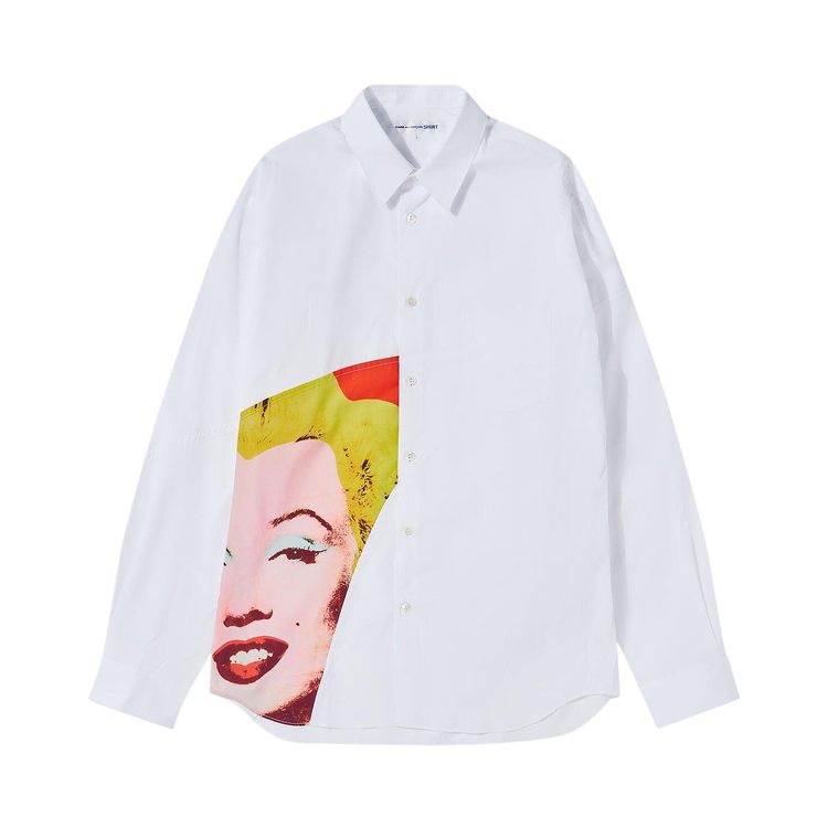 Comme des Garcons SHIRT Marilyn Monroe Graphic Shirt White Print
