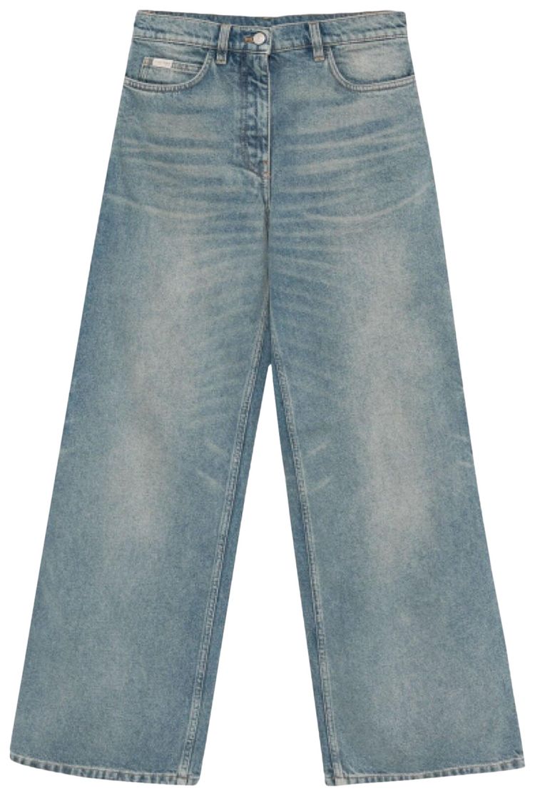 Courreges Hammer Denim Baggy Pants Vintage Medium Blue