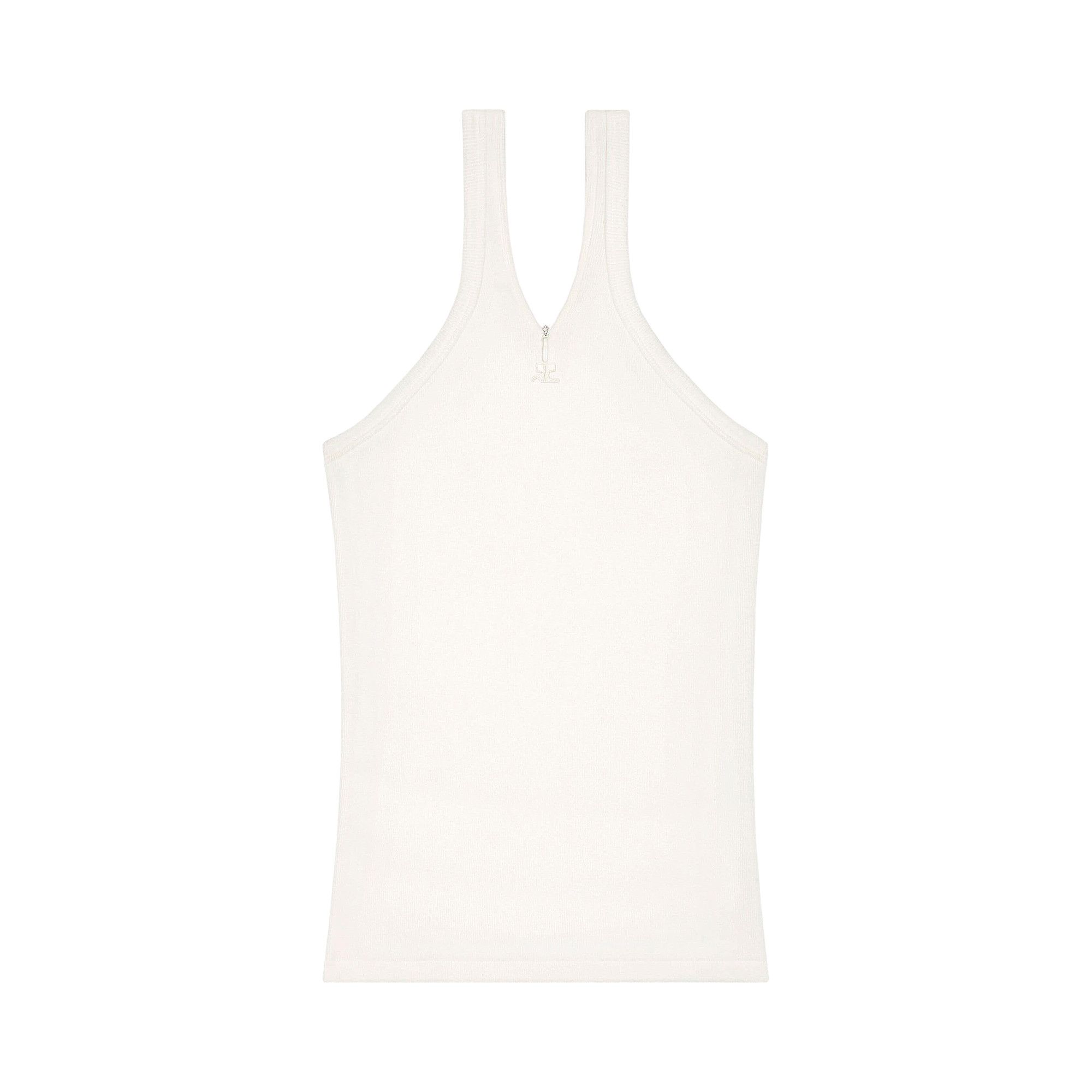 Courreges｜SLEEVELESS (324JDE079JS0121 9999) Courreges 2-Pocket Sleeveless Twill A-Line Mini Dress