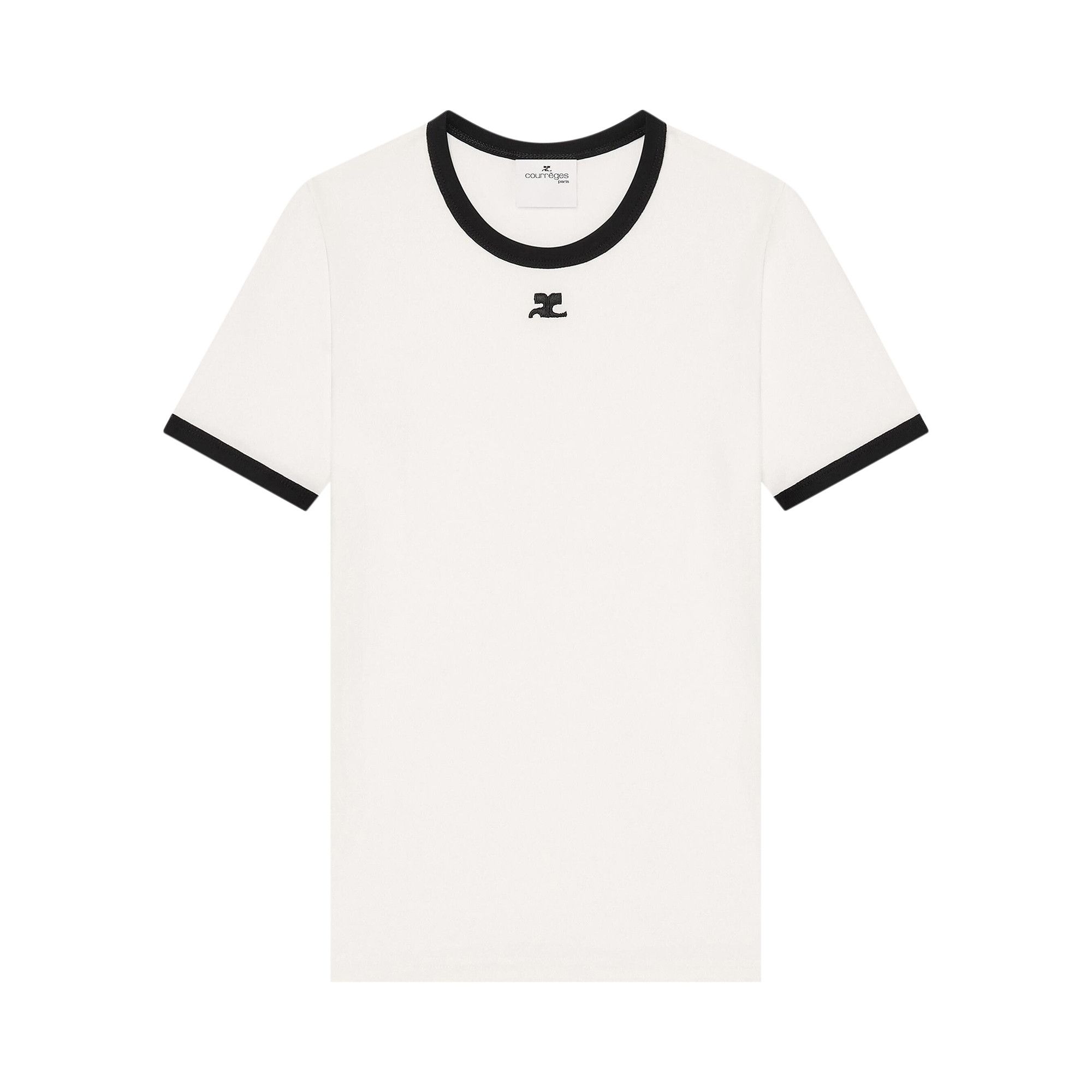 Buy Courrèges Signature Contrast T-Shirt 'Heritage White