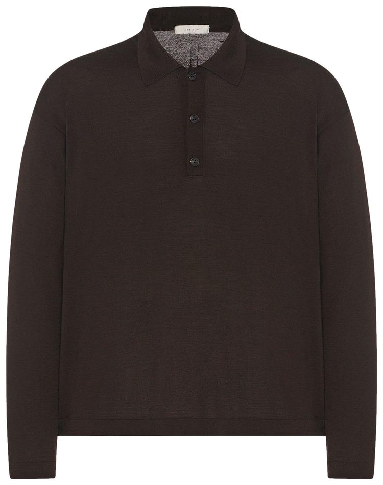 The Row Djon Wool Polo Brown