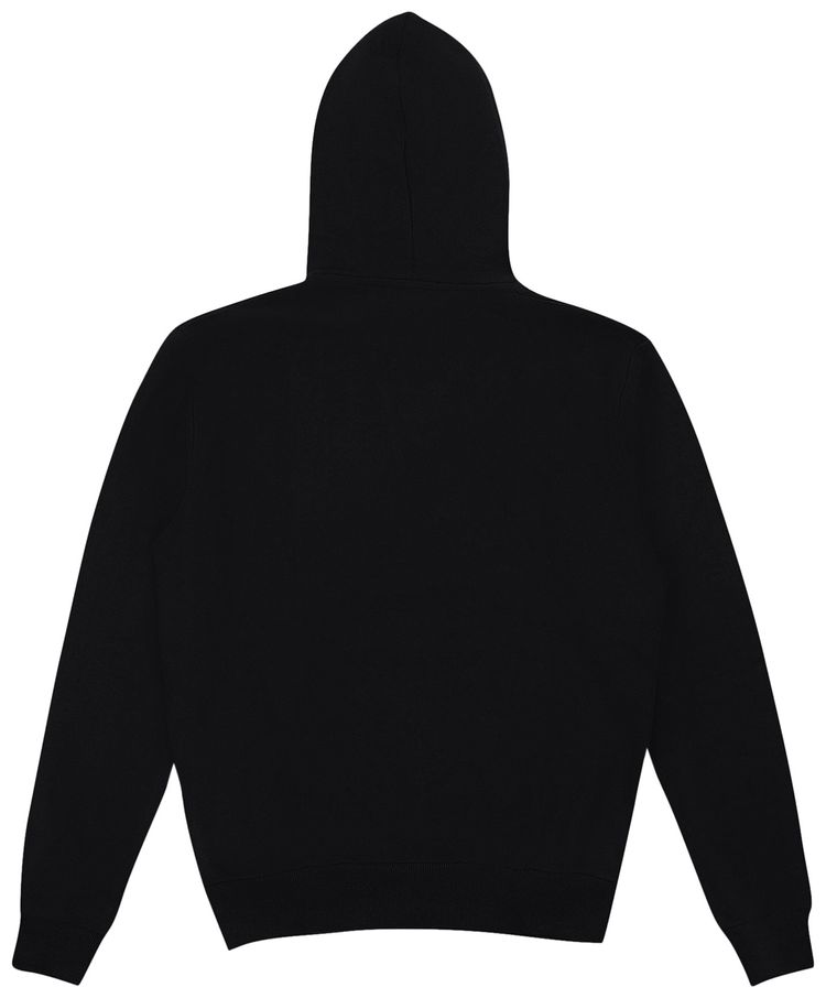 Balmain Logo Printed Drawstring Hoodie BlackRed