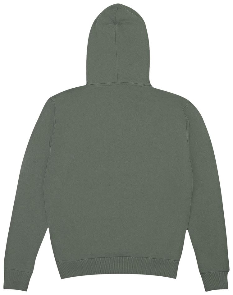 Balmain Logo Printed Drawstring Hoodie GreenBlack