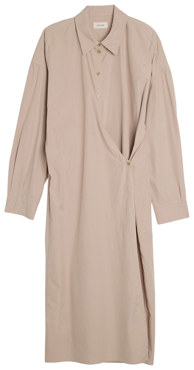 Lemaire Straight Collar Twisted Dress Violet Ice