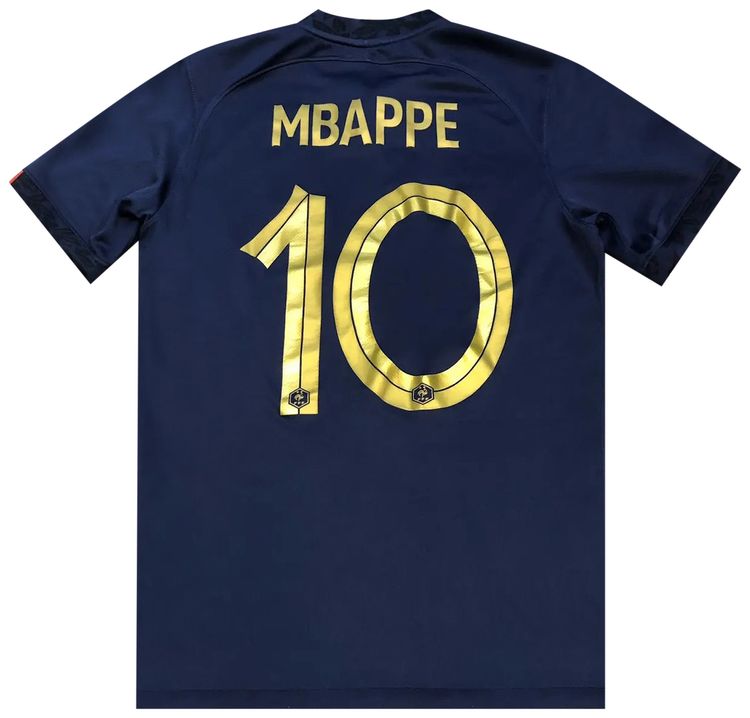 Nike France World Cup Home Shirt 10 Mbappe Blue