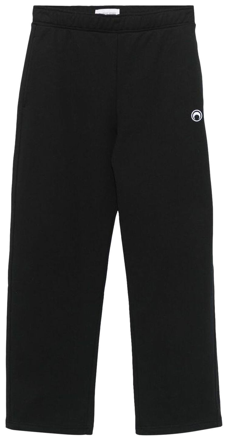 Marine Serre Moon Logo Fleece Sweatpants Black