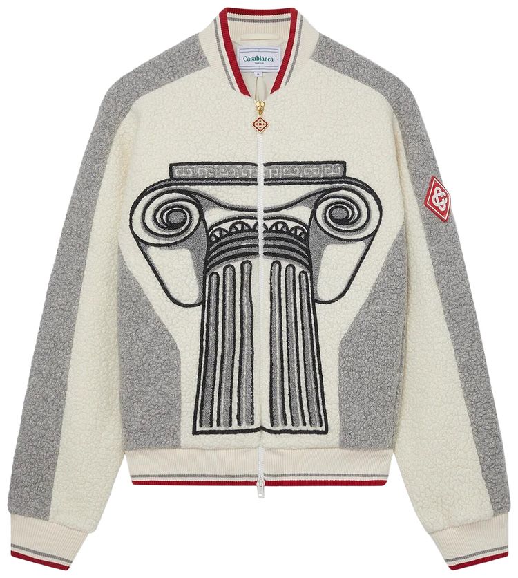 Casablanca Embroidered Cashmere Terry Jacket White