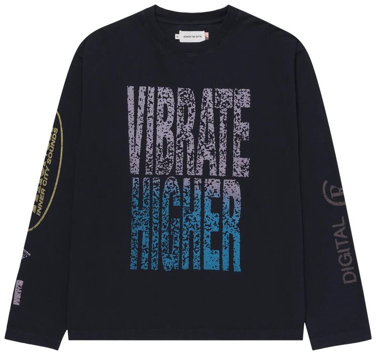 Honor The Gift Vibrations Long Sleeve Tee Black