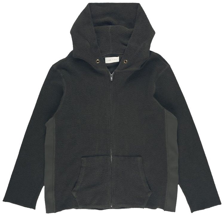 Les Tien Raw Zip Hoodie Forest