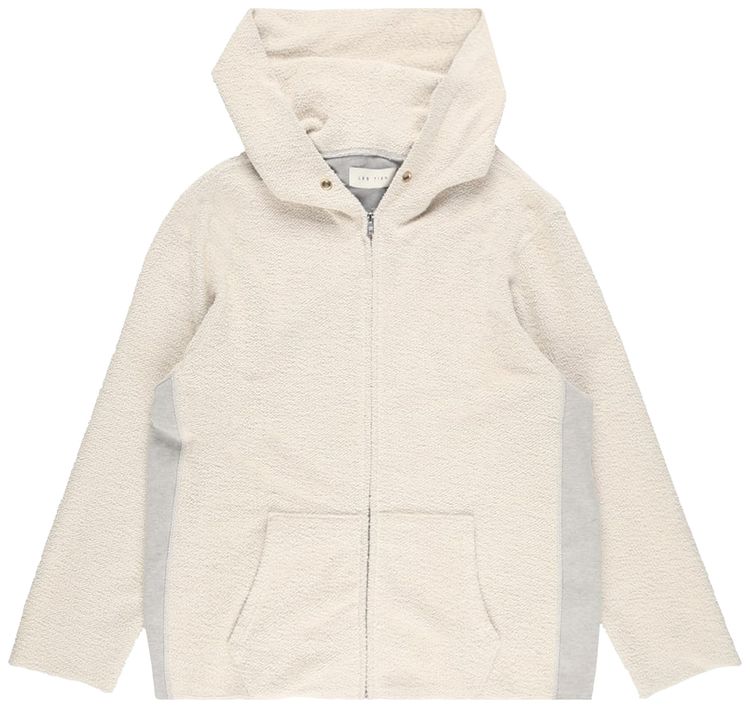 Les Tien Raw Zip Hoodies Heather Grey