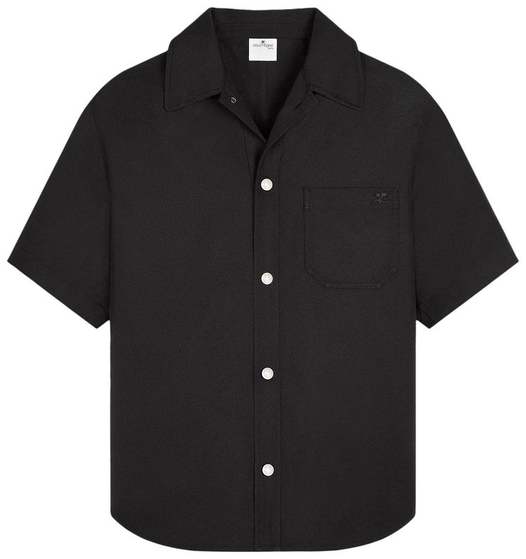 Courreges Skate Retro Twill Shirt Black
