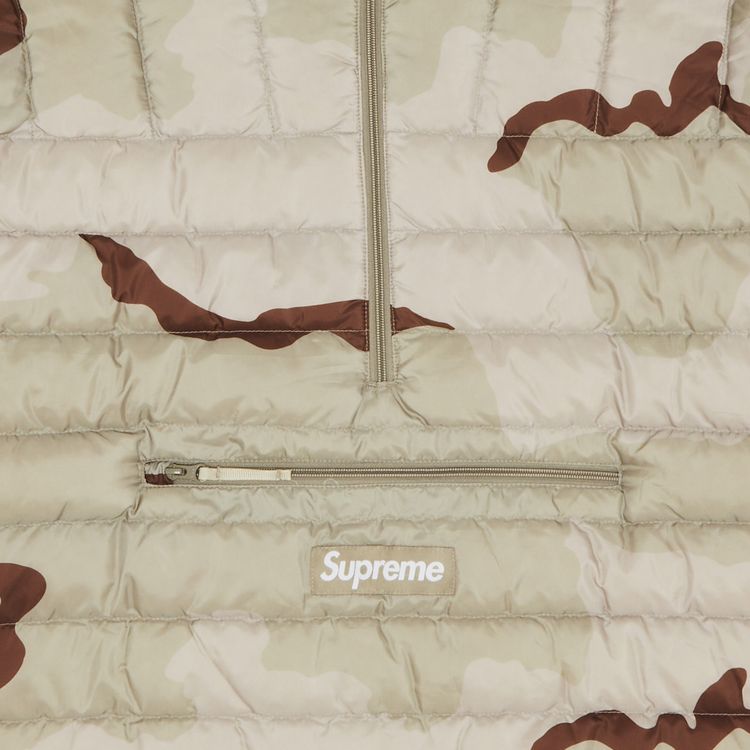 Supreme Micro Down Half Zip Hooded Pullover Desert Camo