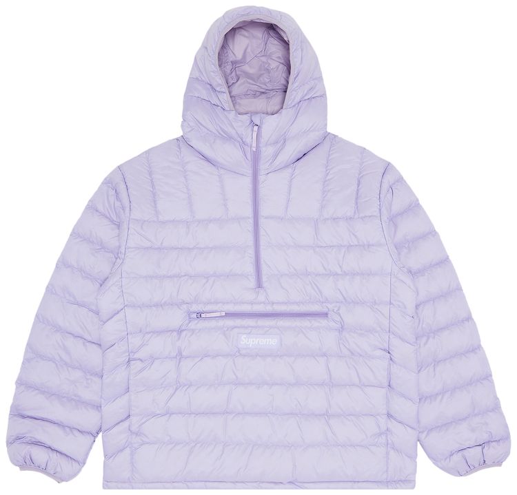 Supreme Micro Down Half Zip Hooded Pullover Lilac