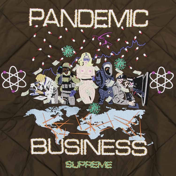 Supreme AOI Quilted Work Jacket Brown