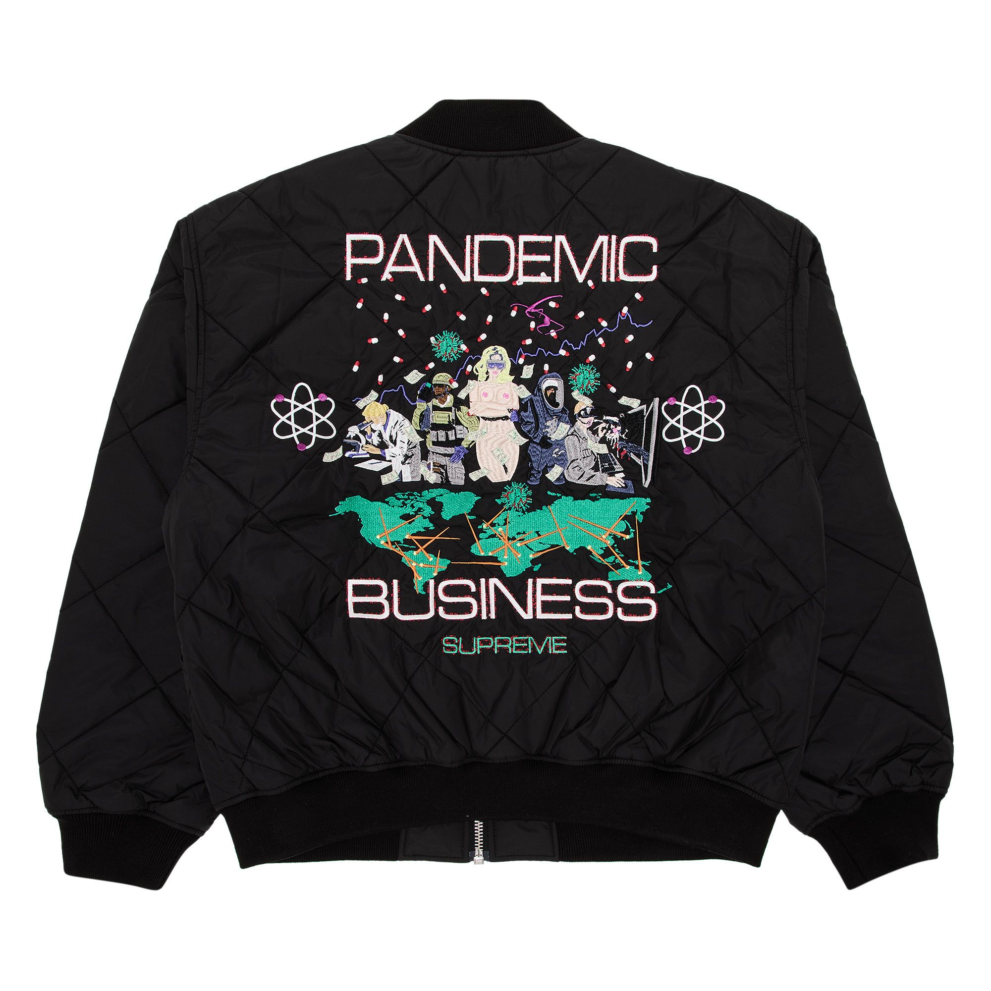 Size xl Supreme AOI Quilted Work Jacket 'Black'