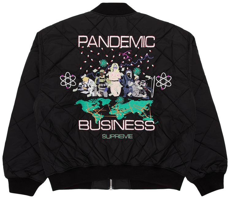 Supreme AOI Quilted Work Jacket Black