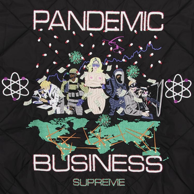Supreme AOI Quilted Work Jacket Black
