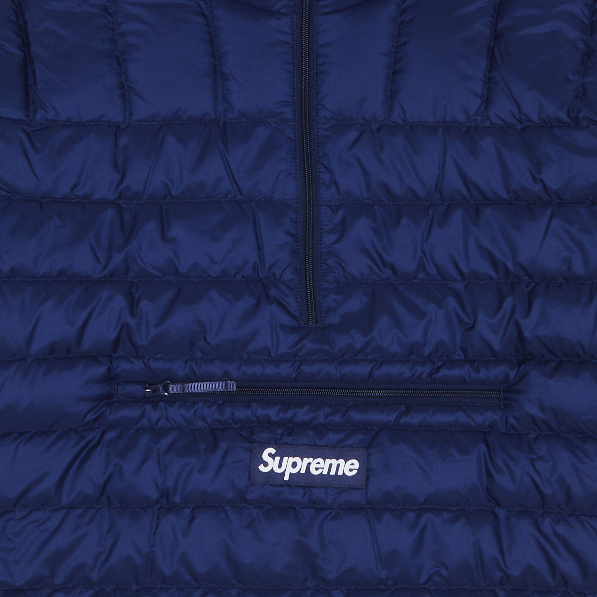 Size xl Supreme Micro Down Half Zip Hooded Pullover 'Navy'