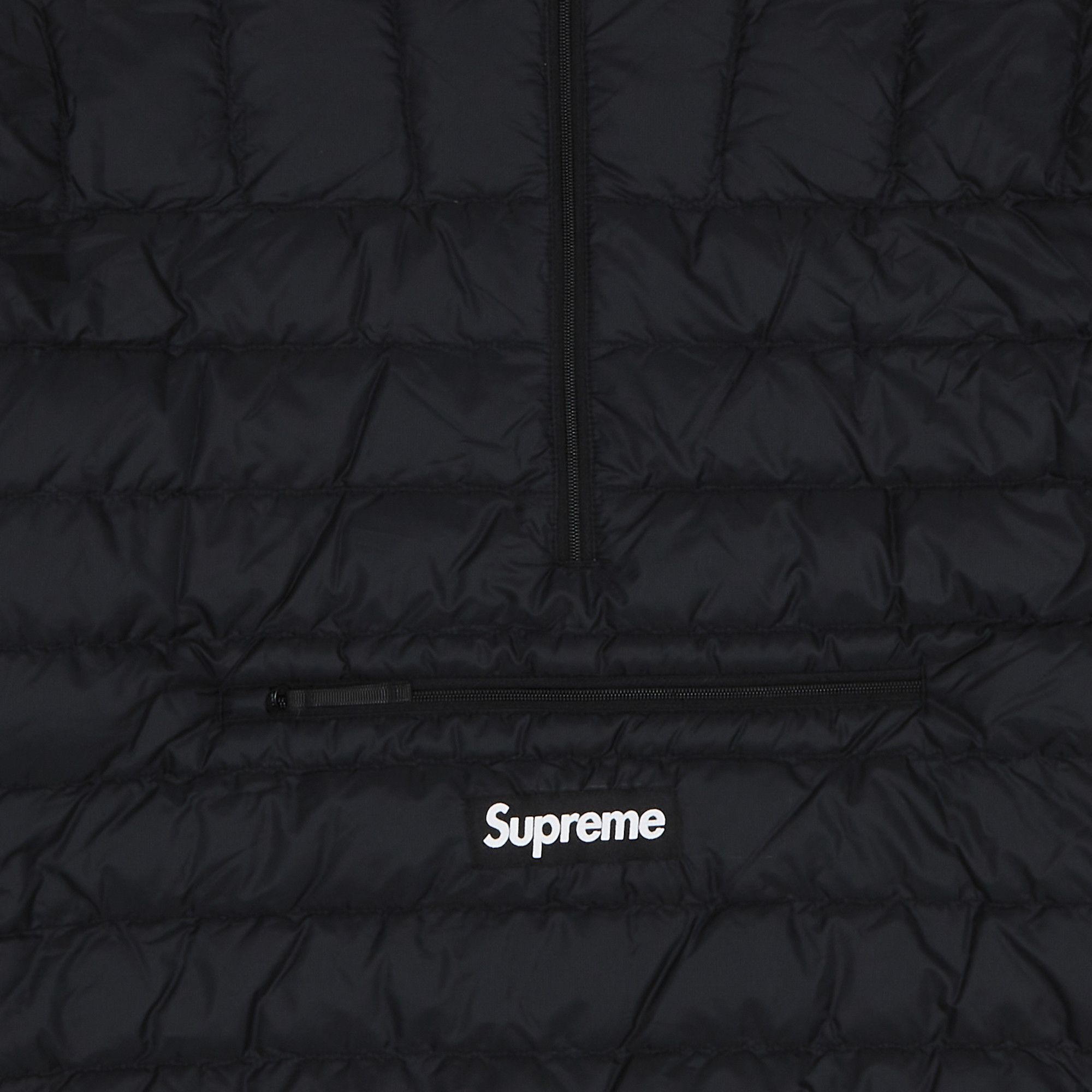 Size xl Supreme Micro Down Half Zip Hooded Pullover 'Black'
