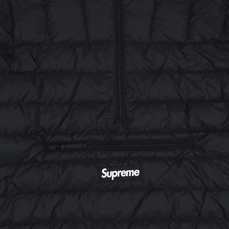 Supreme Micro Down Half Zip Hooded Pullover Black