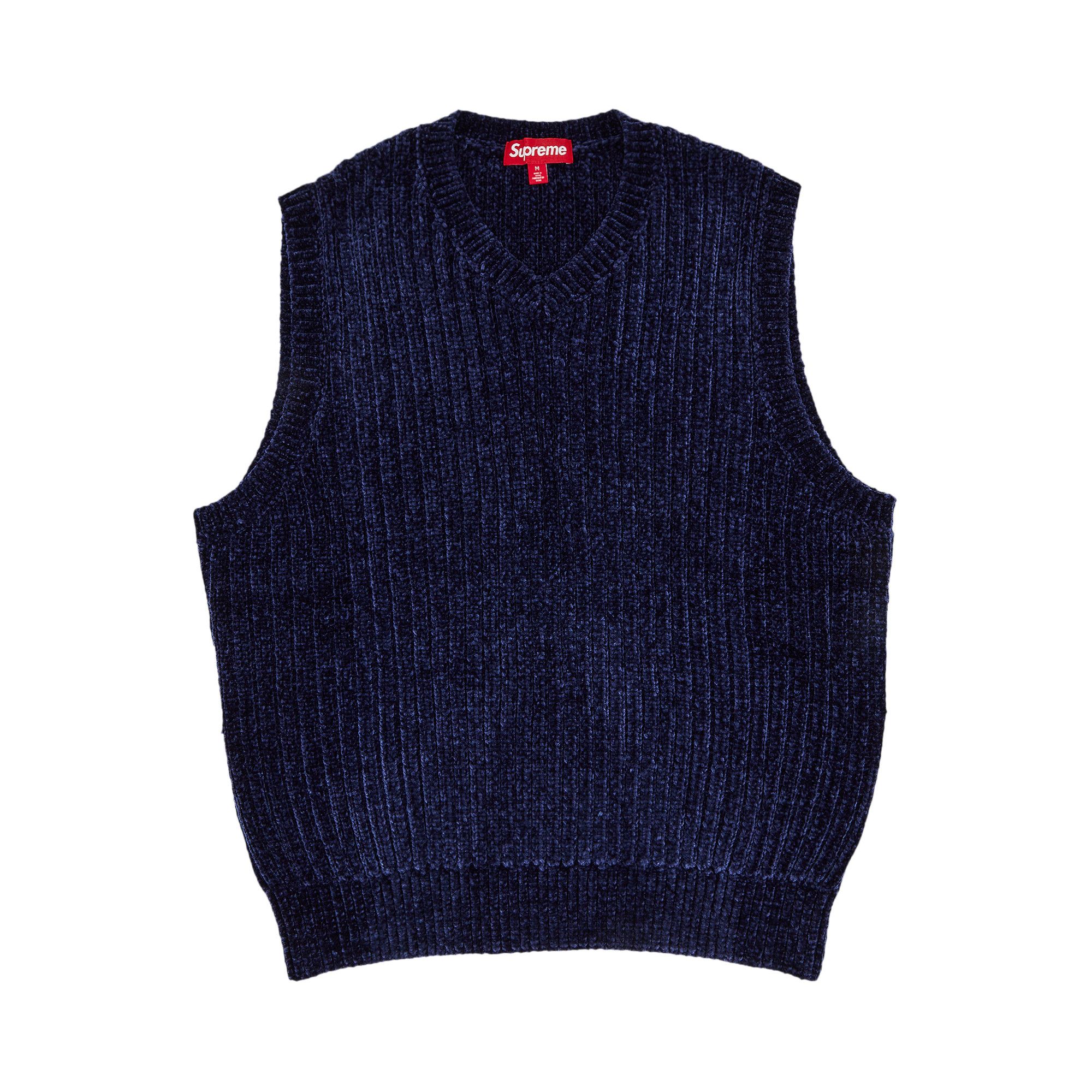 Size xl Supreme Chenille Sweater Vest 'Navy'