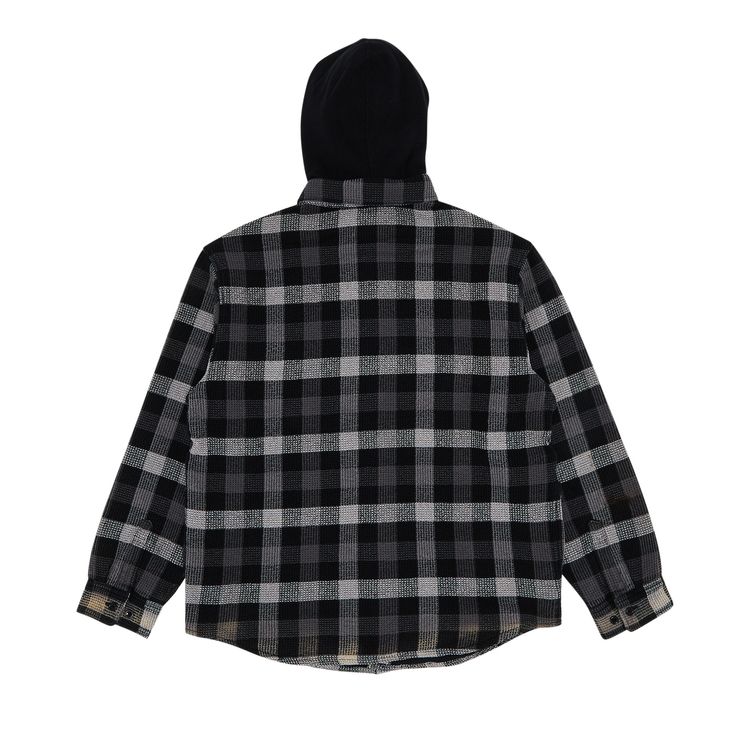 Buy Supreme Waffle Plaid Hooded Shirt 