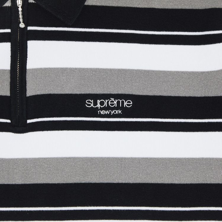 Buy Supreme Stripe Zip Long-Sleeve Polo 