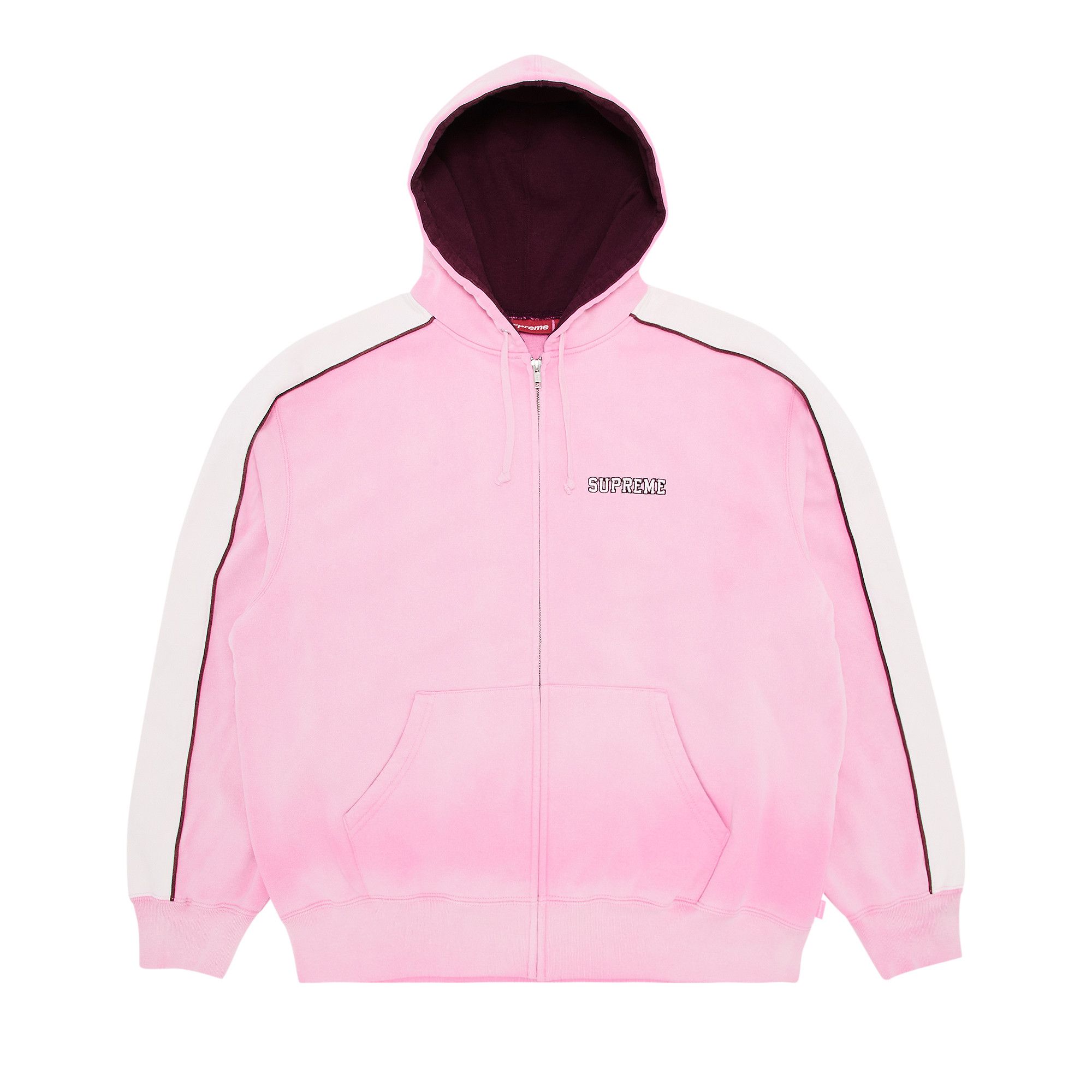Achetez des Supreme State Zip Up Hooded Sweatshirt 'Pink' - FW24SW49 PINK |  GOAT FR