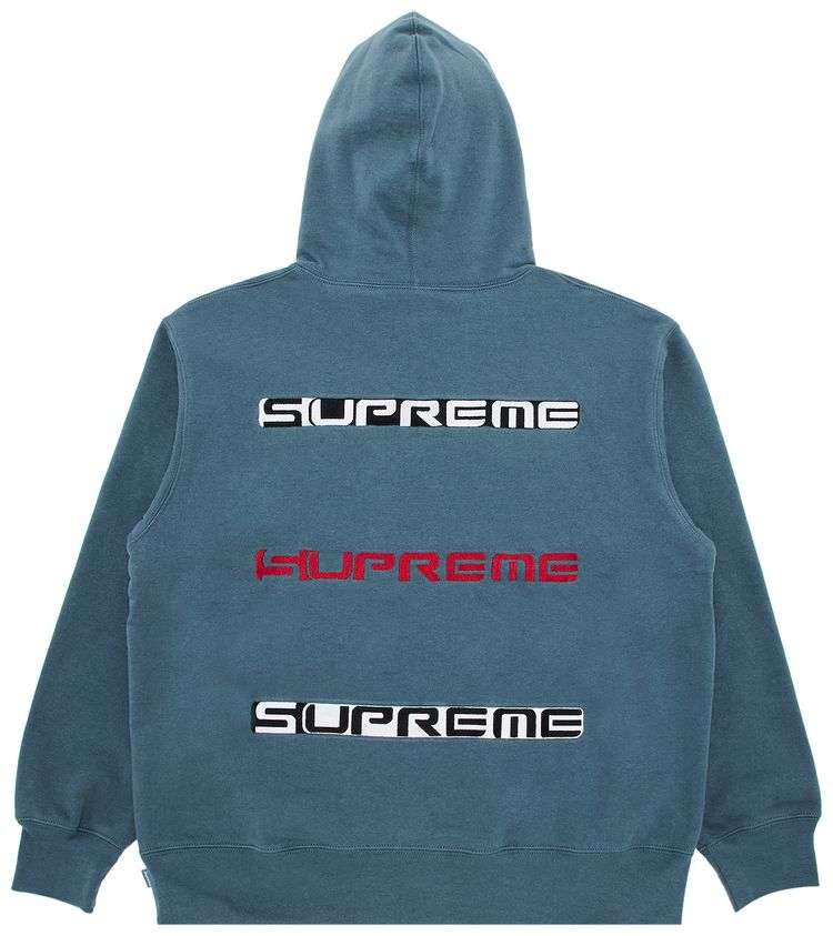 Supreme AOI Stacked Hooded Sweatshirt Slate