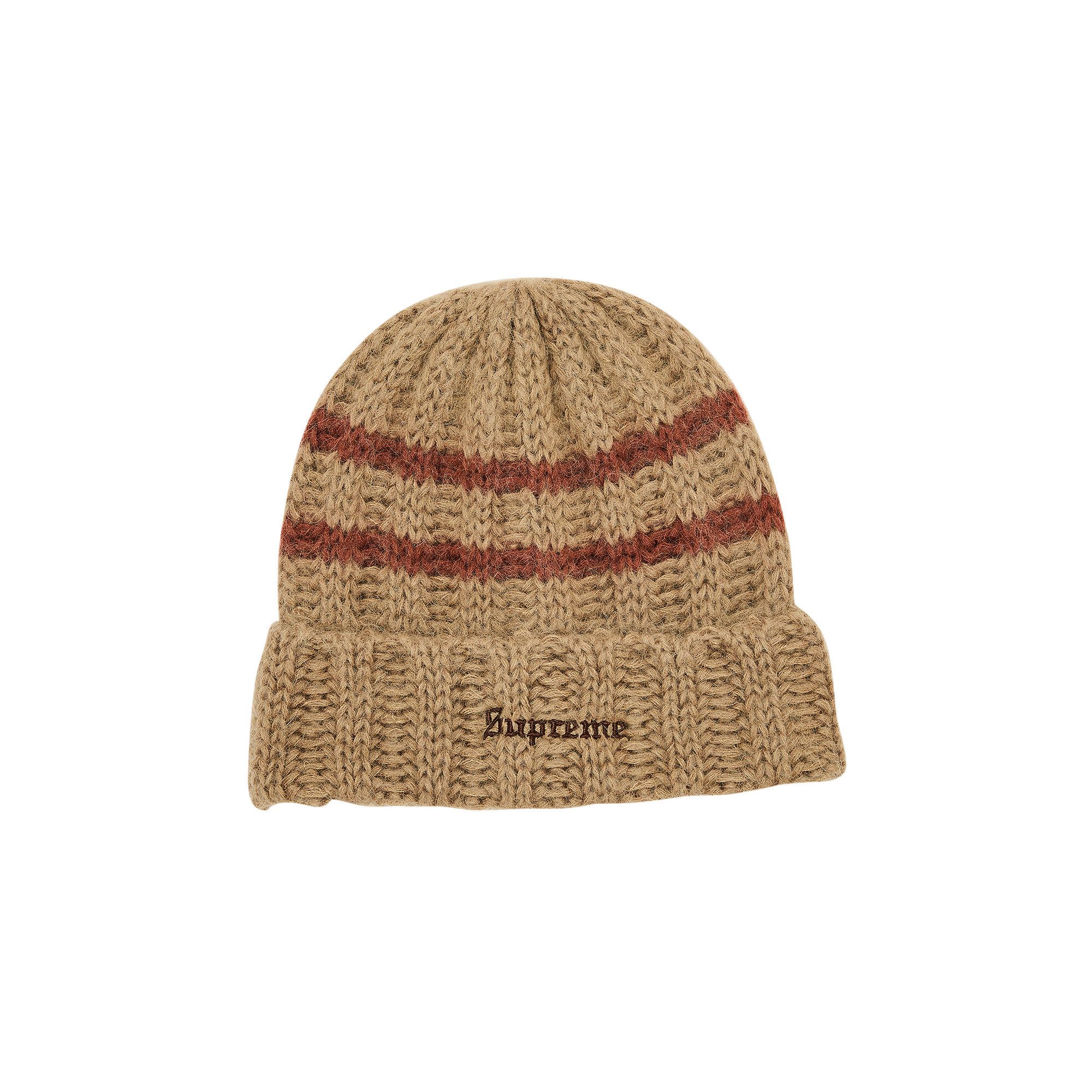 セール(SALE)開催中！ファッション通販 Supreme Buy Brushed CAMEL FW24BN18 - 'Camel' Beanie Stripe 帽子