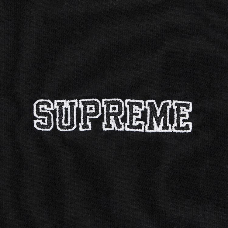 Supreme State Zip Up Hooded Sweatshirt Black