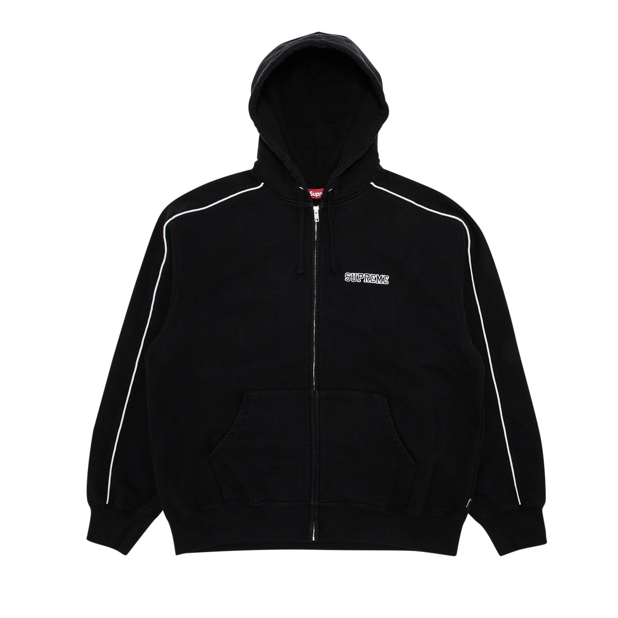 Buy Supreme State Zip Up Hooded Sweatshirt 'Black