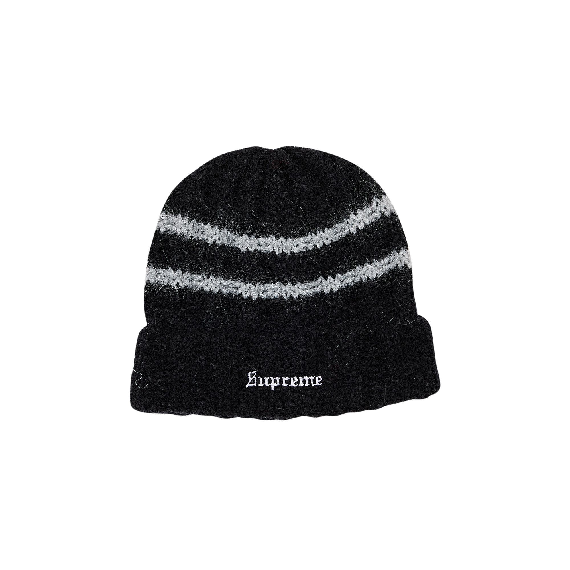Buy Supreme Brushed Stripe Beanie 'Black' - FW24BN18 BLACK