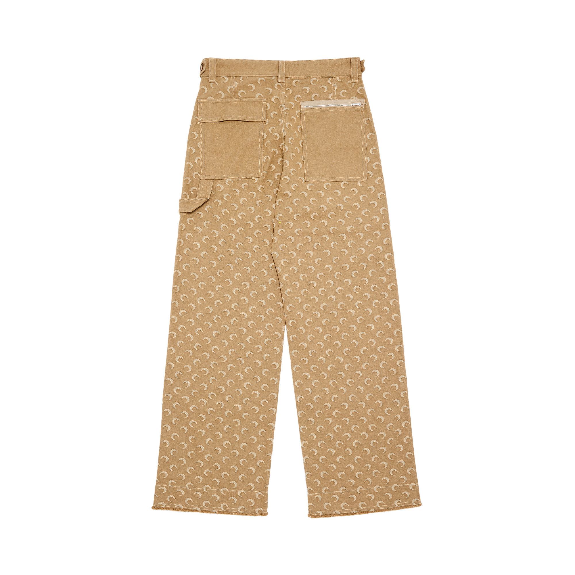 Buy Marine Serre Moon Jacquard Twill Workwear Pants 'Dark
